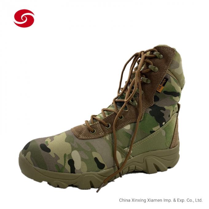 Tarnen Sie militärische taktische Kampf-Wüsten-Stiefel für Mann