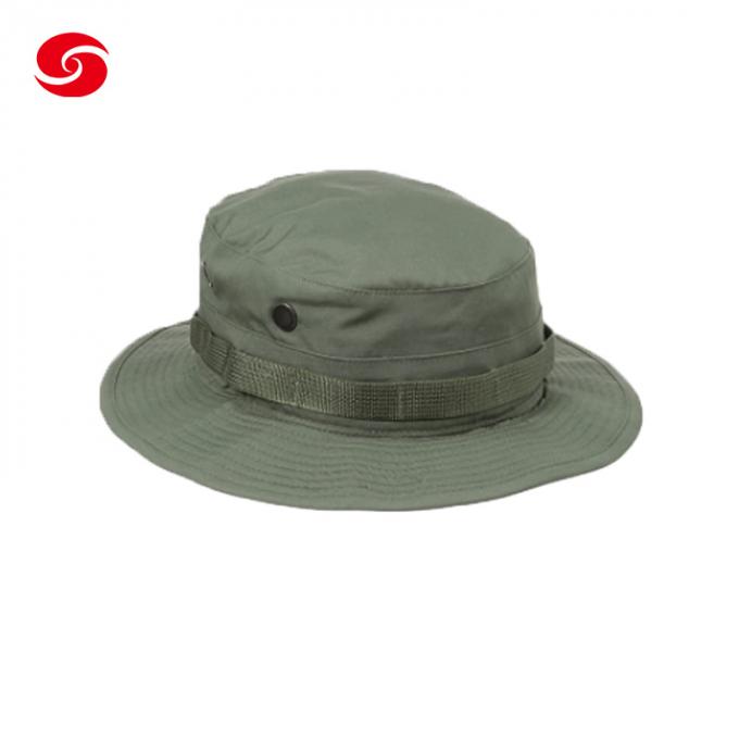 Billige Militäreimer-Olive Green Hats Fishing Boonie-Hut-militärischer taktischer Hut