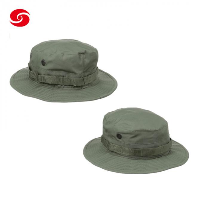 Billige Militäreimer-Olive Green Hats Fishing Boonie-Hut-militärischer taktischer Hut