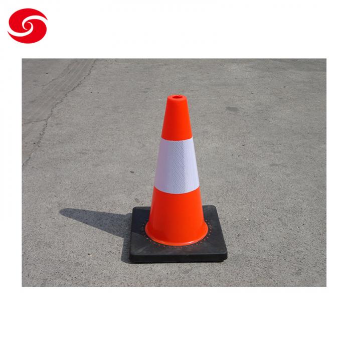 Reflektierender orange PVC-Straßen-Verkehrssicherheits-Plastikkegel-Amerika-Standard