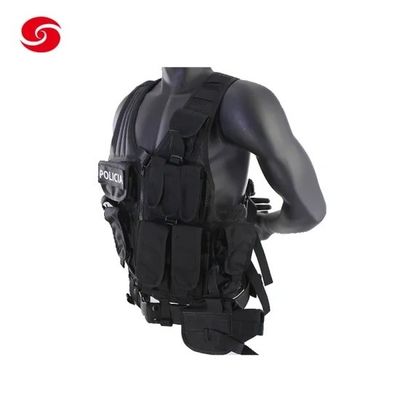                                 High Quality Black Police Security Tactical Army Military Multifunctional Airsof Vest             