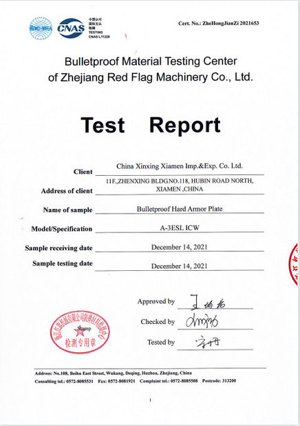China China Xinxing Xiamen Import and Export Co., Ltd. zertifizierungen